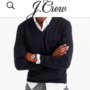 J. Crew Men’s V-Neck Black Sweater